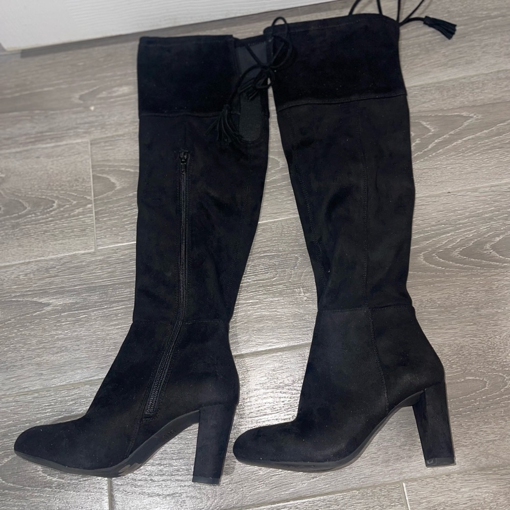INC Elegant Black Knee-High Women's Boots. size 5